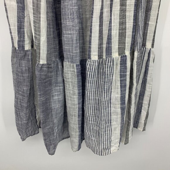 Angie Skirt Blue White Stripe Maxi Pull On Lined Boho NWT - Picture 11 of 11